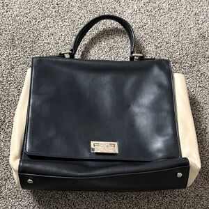Kate Spade Black and Beige Satchel